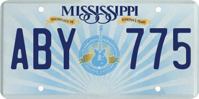 MS license plate ABY775