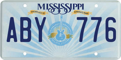 MS license plate ABY776