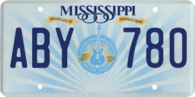 MS license plate ABY780
