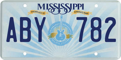 MS license plate ABY782