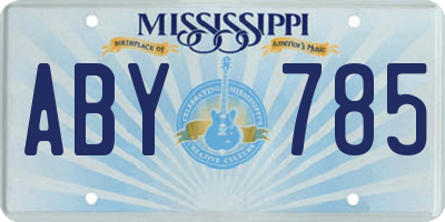MS license plate ABY785