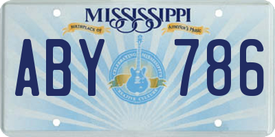 MS license plate ABY786