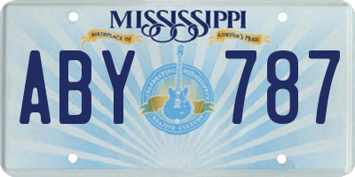 MS license plate ABY787