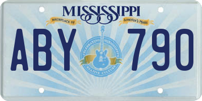 MS license plate ABY790