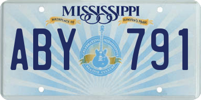 MS license plate ABY791