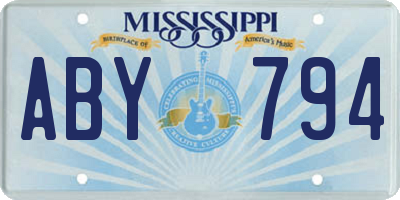 MS license plate ABY794