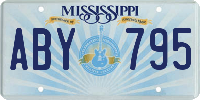 MS license plate ABY795