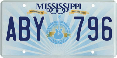 MS license plate ABY796