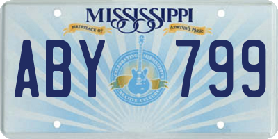 MS license plate ABY799
