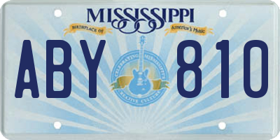 MS license plate ABY810
