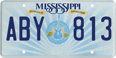 MS license plate ABY813
