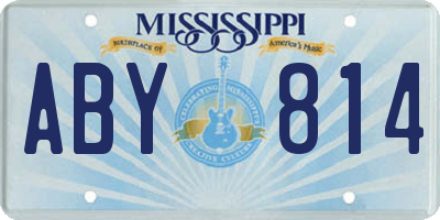 MS license plate ABY814