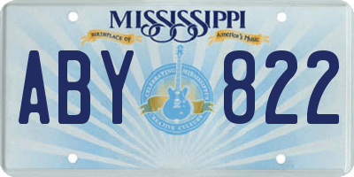 MS license plate ABY822