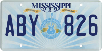 MS license plate ABY826