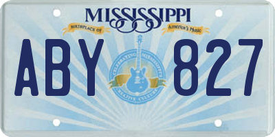 MS license plate ABY827