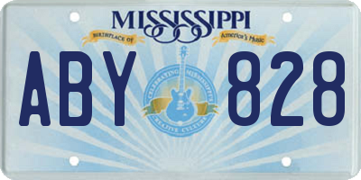MS license plate ABY828