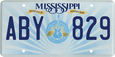 MS license plate ABY829