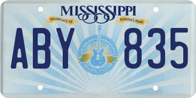 MS license plate ABY835