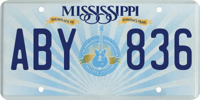 MS license plate ABY836