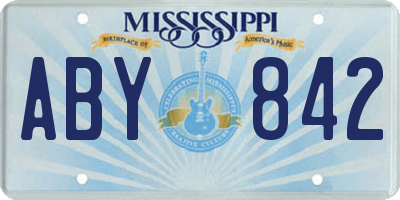 MS license plate ABY842