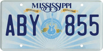 MS license plate ABY855