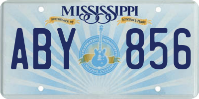 MS license plate ABY856