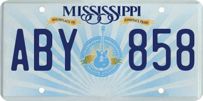 MS license plate ABY858