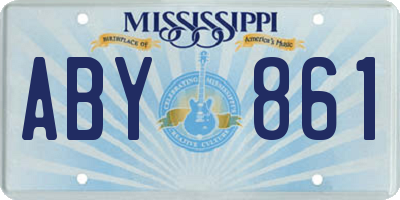 MS license plate ABY861