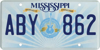 MS license plate ABY862