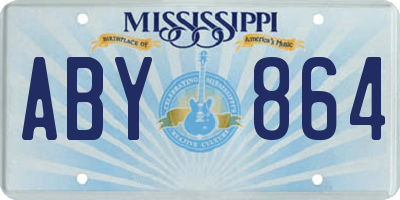 MS license plate ABY864