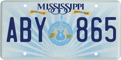 MS license plate ABY865