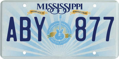 MS license plate ABY877