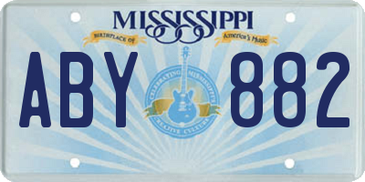 MS license plate ABY882