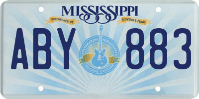 MS license plate ABY883
