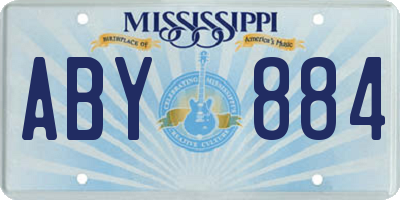 MS license plate ABY884