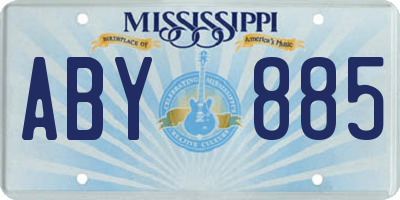MS license plate ABY885