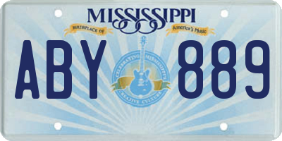 MS license plate ABY889
