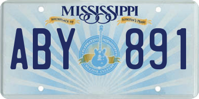 MS license plate ABY891