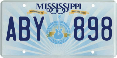 MS license plate ABY898