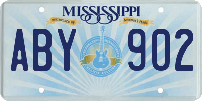 MS license plate ABY902