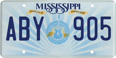 MS license plate ABY905