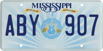 MS license plate ABY907