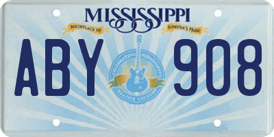 MS license plate ABY908