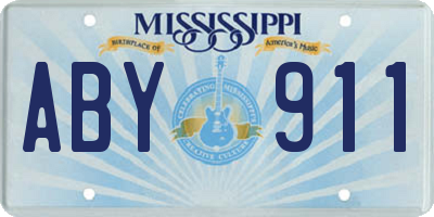 MS license plate ABY911