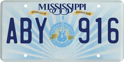 MS license plate ABY916