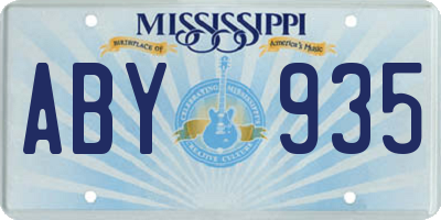 MS license plate ABY935