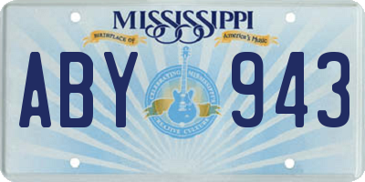 MS license plate ABY943