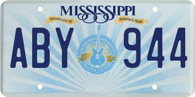 MS license plate ABY944