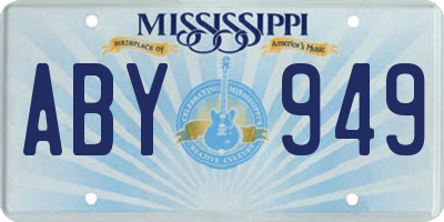 MS license plate ABY949