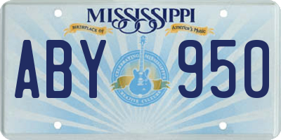 MS license plate ABY950